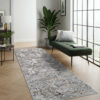 Carpet Runner Crystal Dark Grey Beige Modern