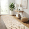 Carpet Runner Crystal Beige Gold ZigZag
