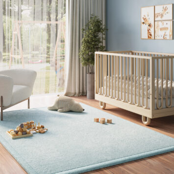 Kids’ Rug Fluffin Baby Blue Non-slip