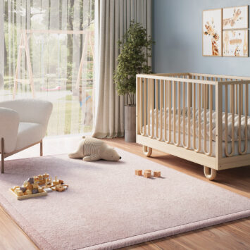 Kids’ Rug Fluffin Pink Non-slip
