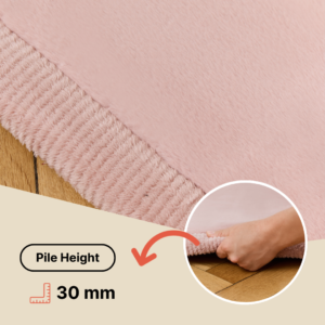 Kids’ Rug Fluffin Square Pink