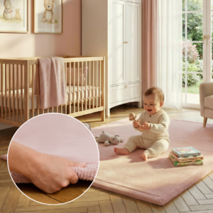 Kids’ Rug Fluffin Square Pink