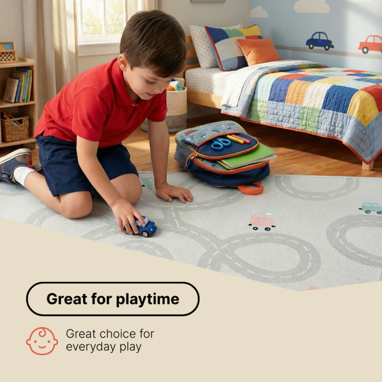 Children’s Rug Snooki Pastel Roads Beige Non-Slip