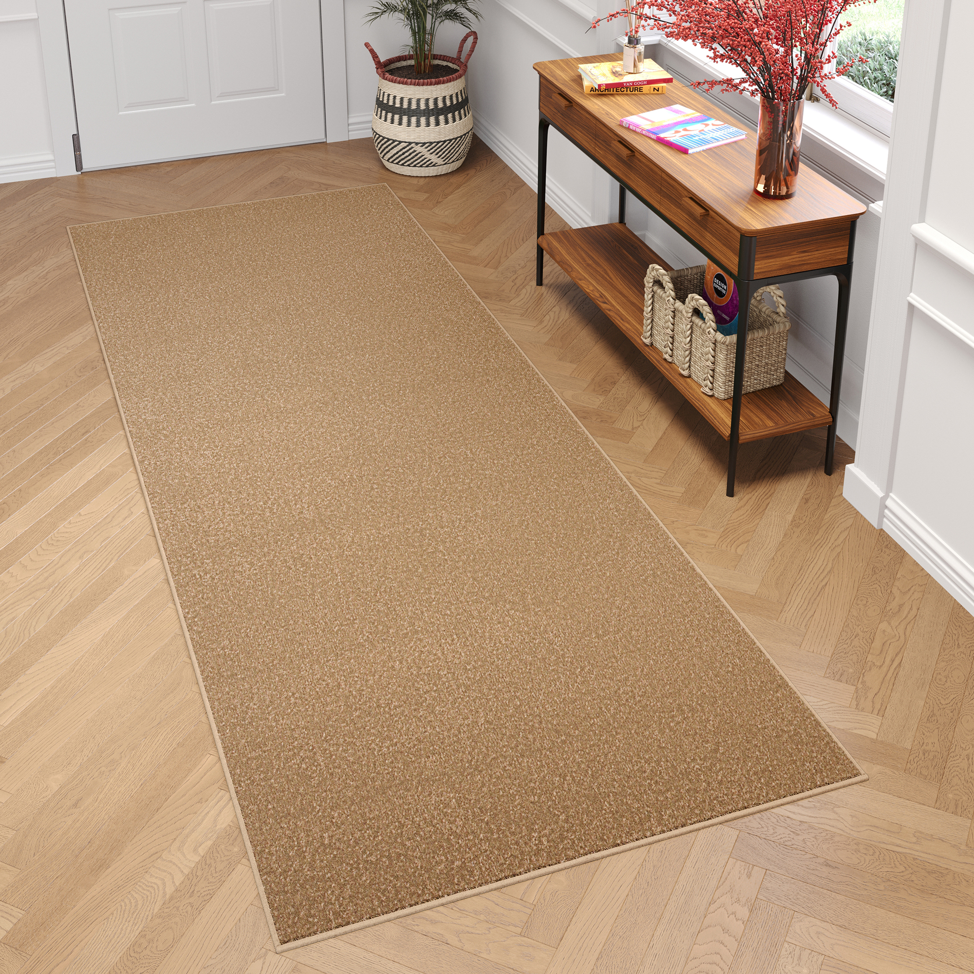 Carpet Runner Mono Indoor Outdoor Beige