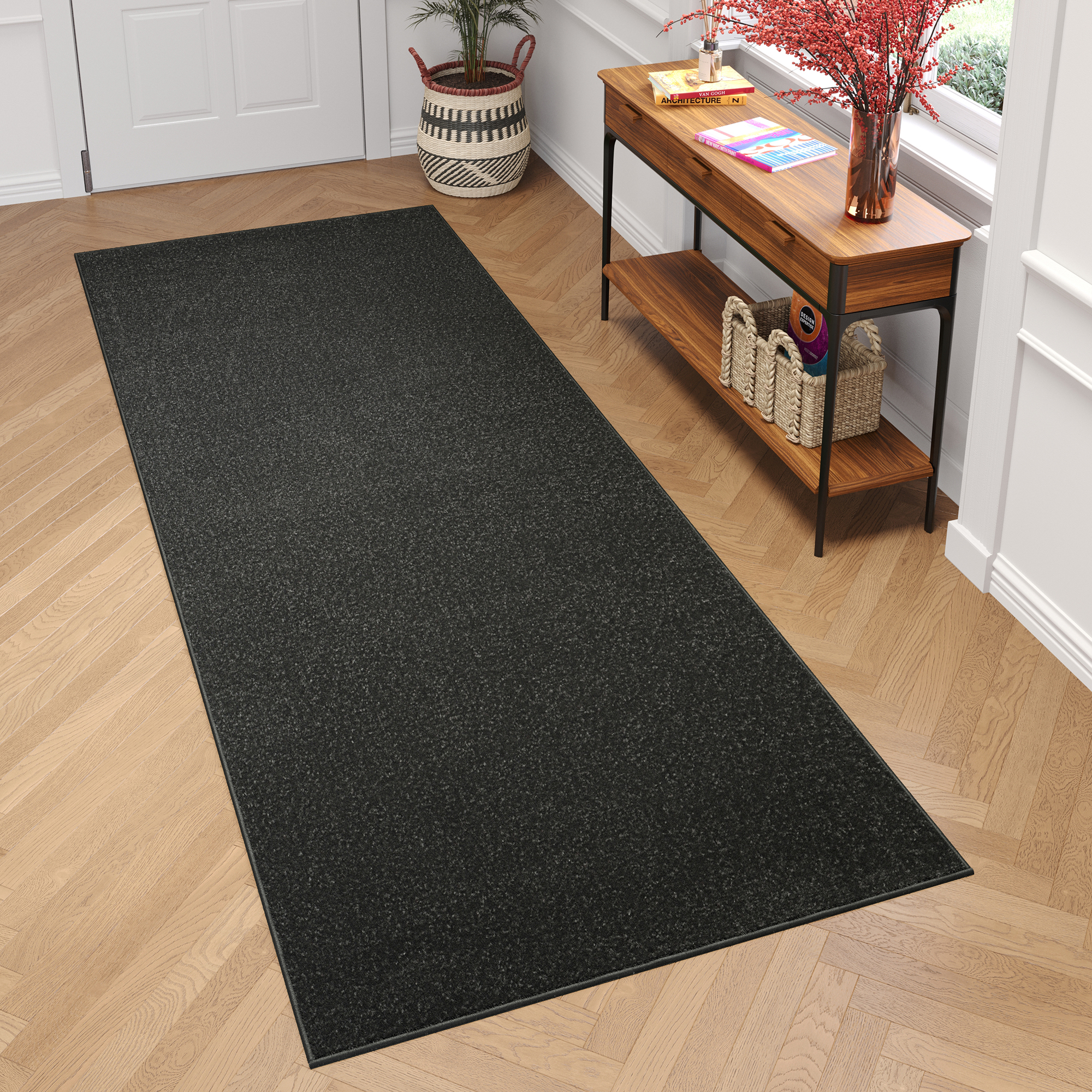 Carpet Runner Mono Indoor Outdoor Dark Gray