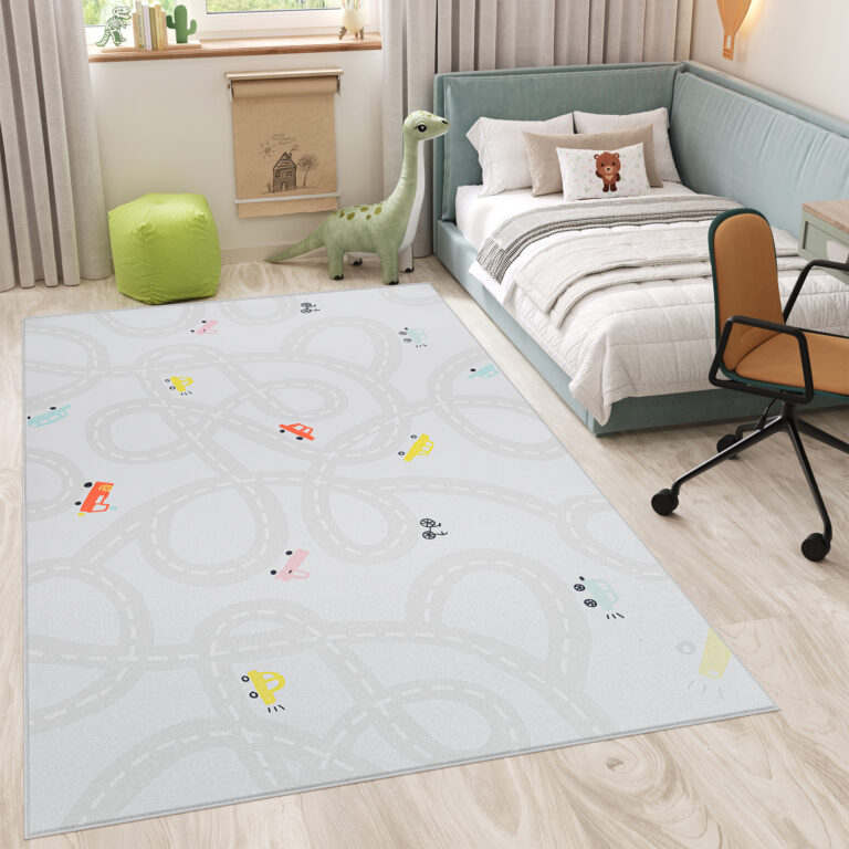 Children’s Rug Snooki Pastel Roads Beige Non-Slip