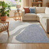 Area Rug Wisp Grey Blue Abstract