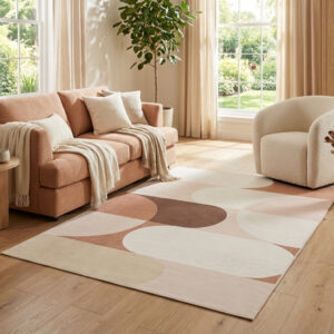 Area Rug Wisp Beige Pastel Geometric
