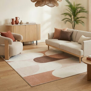 Area Rug Wisp Beige Pastel Geometric