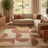 Area Rug Wisp Brown Geometric