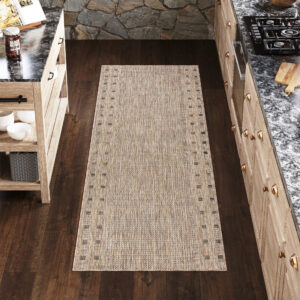 Carpet Runner Melissa Brown Border Indoor Outdoor
