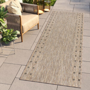 Carpet Runner Melissa Brown Border Indoor Outdoor