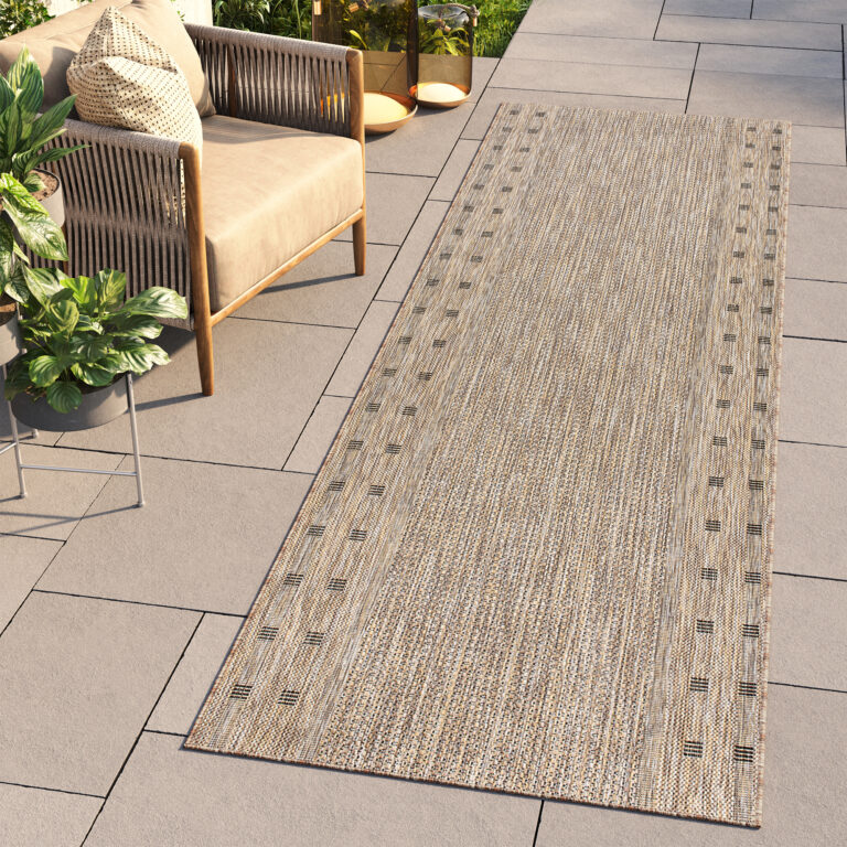 Carpet Runner Melissa Brown Border Indoor Outdoor