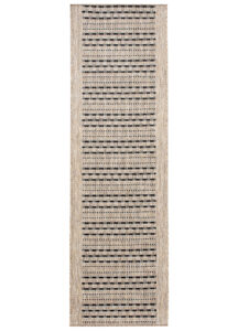 Carpet Runner Melissa Brown Black Stripes Indoor Outdoor