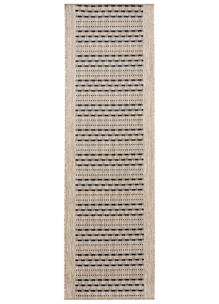 Carpet Runner Melissa Brown Black Stripes Indoor Outdoor