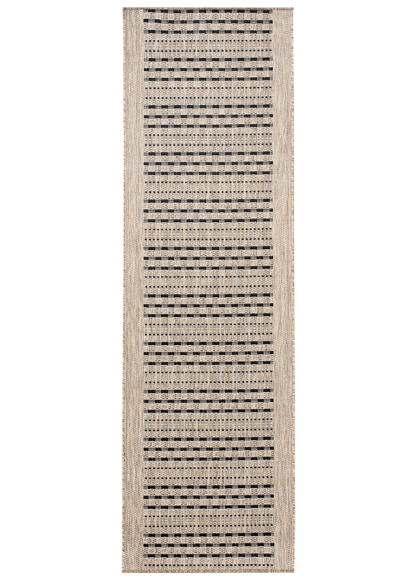 Carpet Runner Melissa Brown Black Stripes Indoor Outdoor