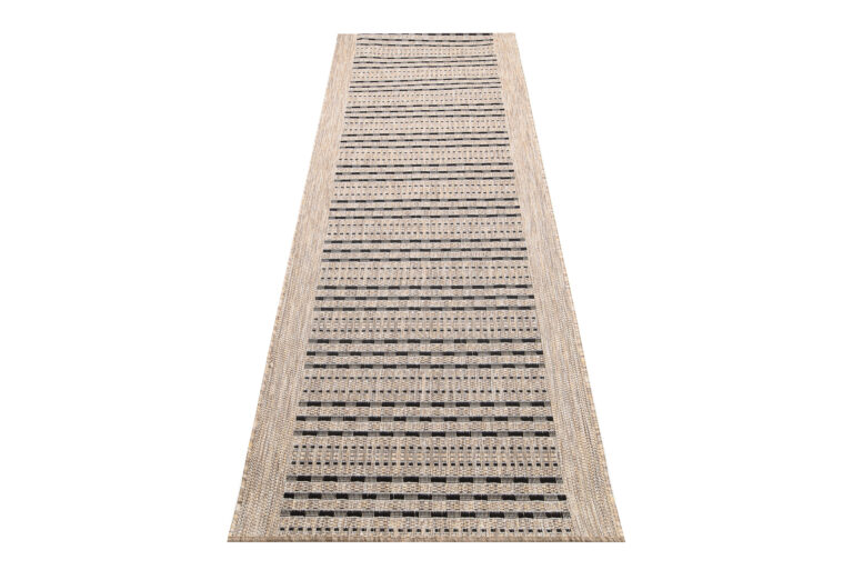 Carpet Runner Melissa Brown Black Stripes Indoor Outdoor