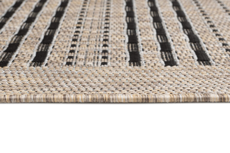 Carpet Runner Melissa Brown Black Stripes Indoor Outdoor