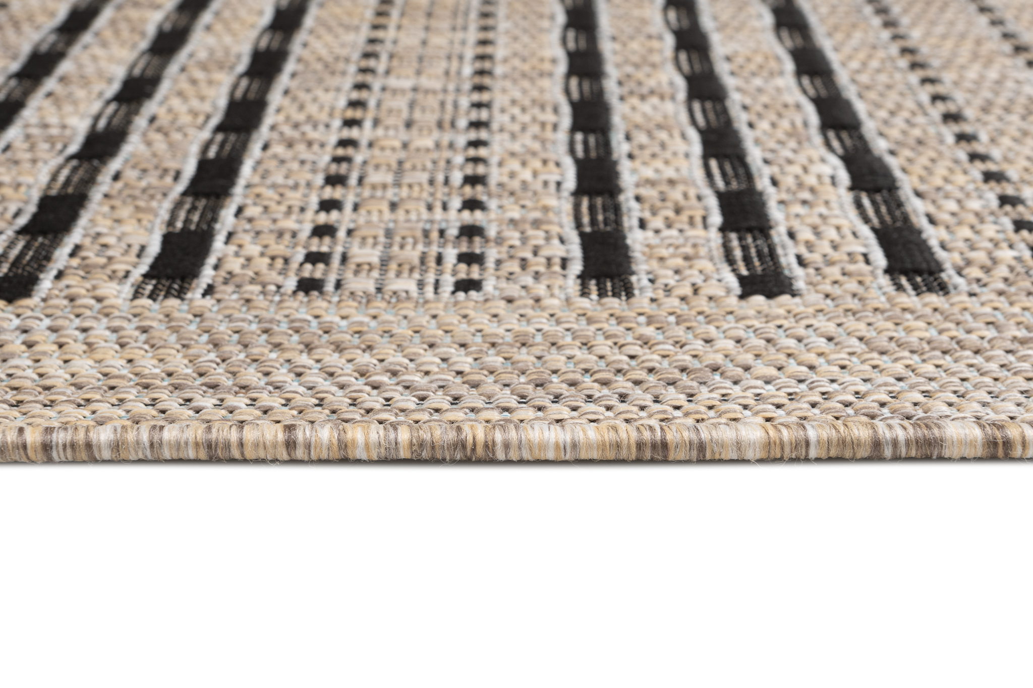 Carpet Runner Melissa Brown Black Stripes Indoor Outdoor