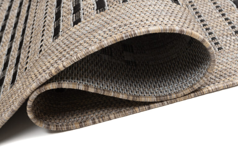 Carpet Runner Melissa Brown Black Stripes Indoor Outdoor