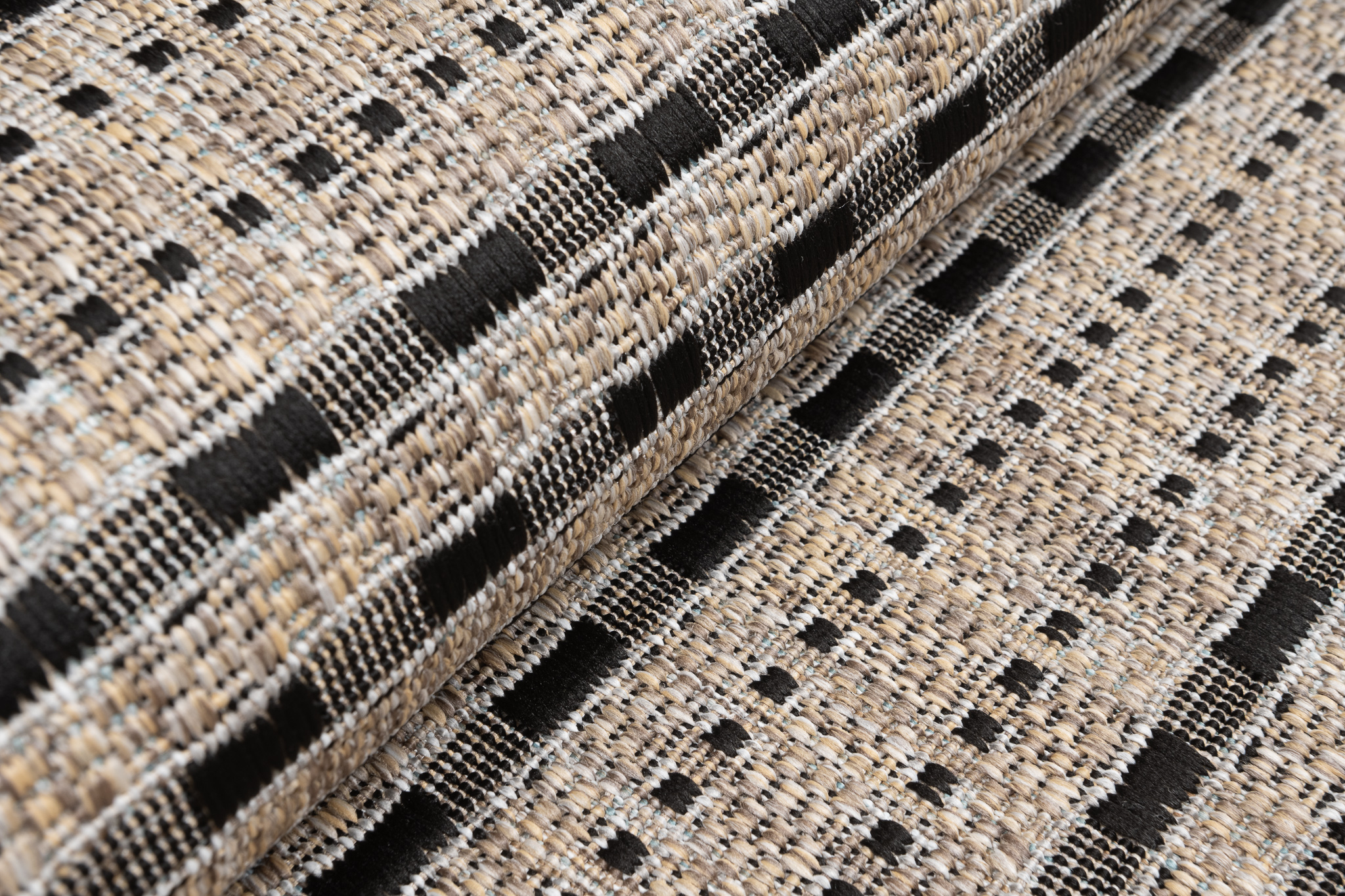 Carpet Runner Melissa Brown Black Stripes Indoor Outdoor