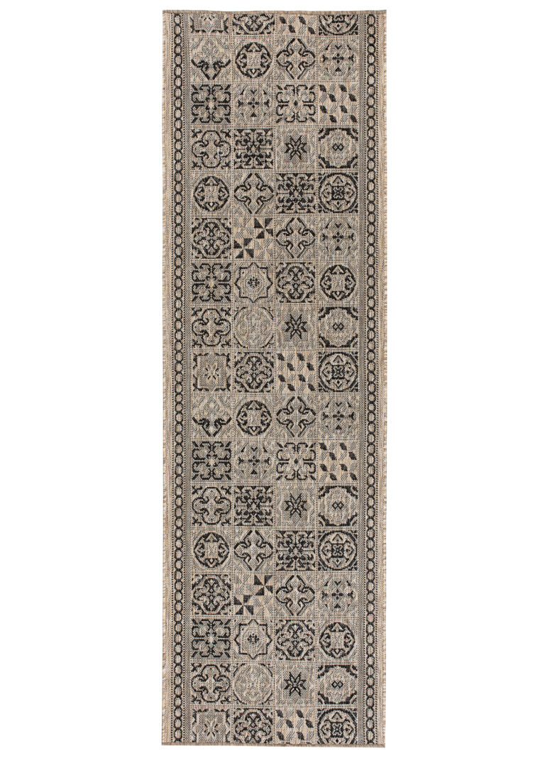 Carpet Runner Melissa Brown Black Mosaic Indoor Outdoor