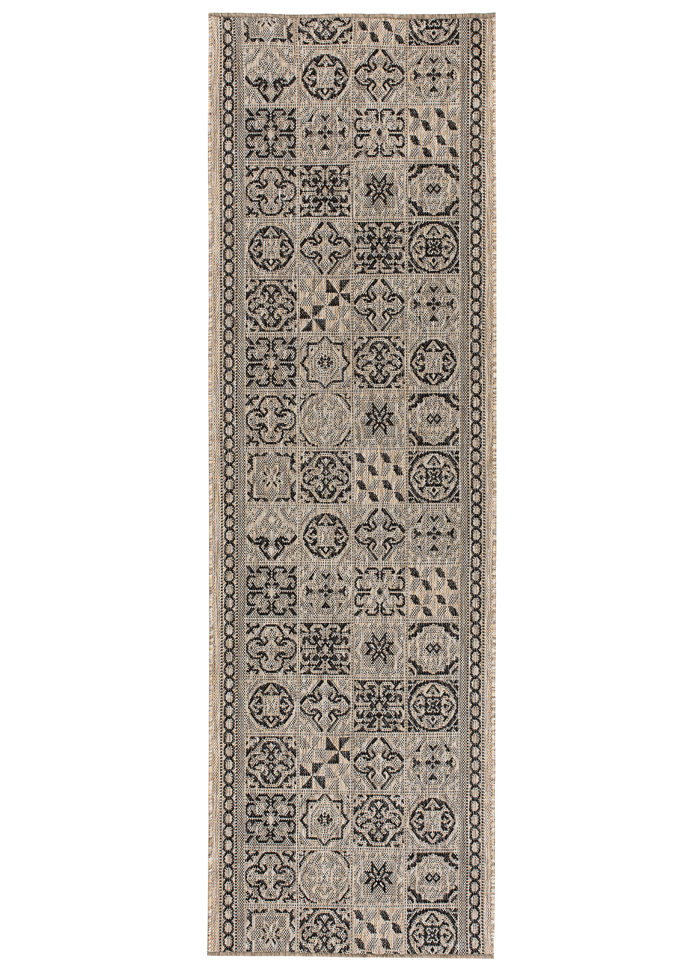Carpet Runner Melissa Brown Black Mosaic Indoor Outdoor