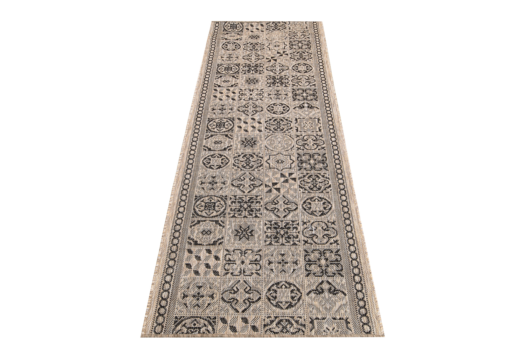 Carpet Runner Melissa Brown Black Mosaic Indoor Outdoor