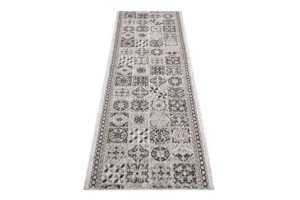 Carpet Runner Melissa Grey Black Mosaic Indoor Outdoor