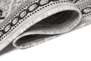 Carpet Runner Melissa Grey Black Mosaic Indoor Outdoor