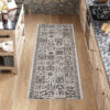 Carpet Runner Melissa Grey Black Mosaic Indoor Outdoor