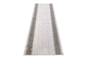 Carpet Runner Melissa Grey Black Zigzag Indoor Outdoor