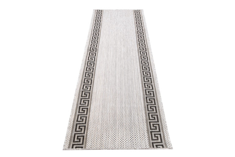 Carpet Runner Melissa Grey Black Zigzag Indoor Outdoor