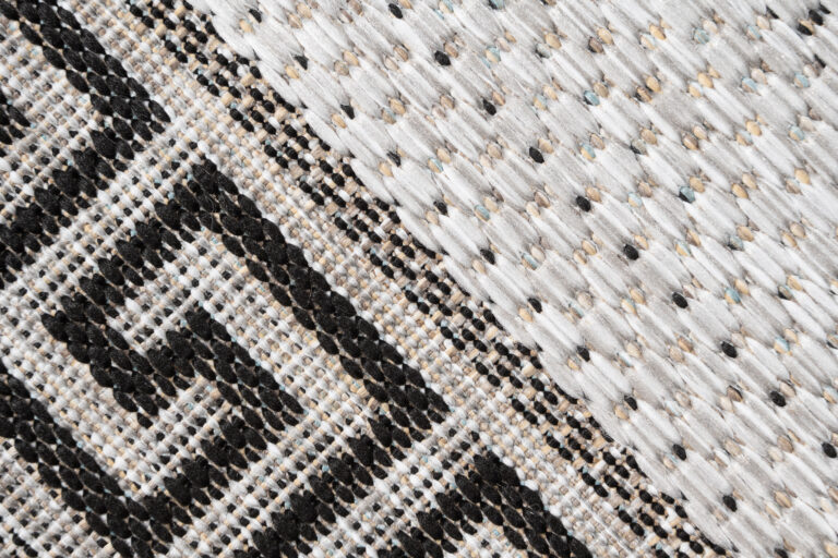 Carpet Runner Melissa Grey Black Zigzag Indoor Outdoor