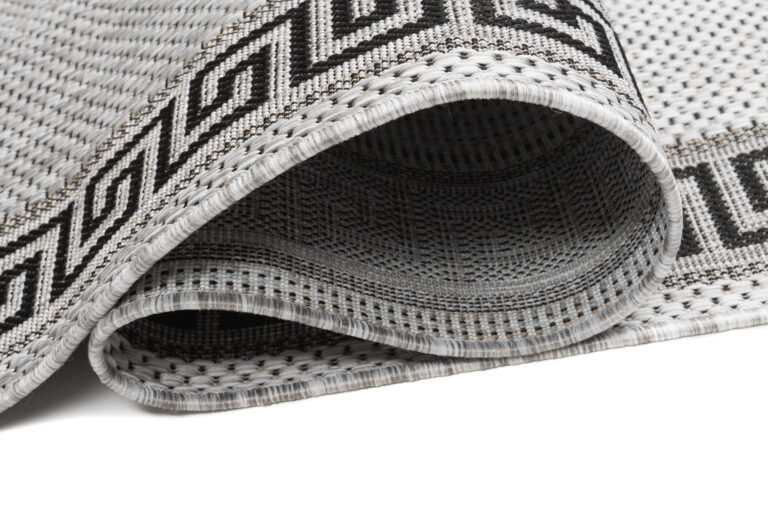 Carpet Runner Melissa Grey Black Zigzag Indoor Outdoor