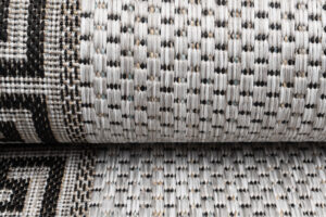 Carpet Runner Melissa Grey Black Zigzag Indoor Outdoor