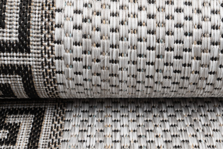 Carpet Runner Melissa Grey Black Zigzag Indoor Outdoor