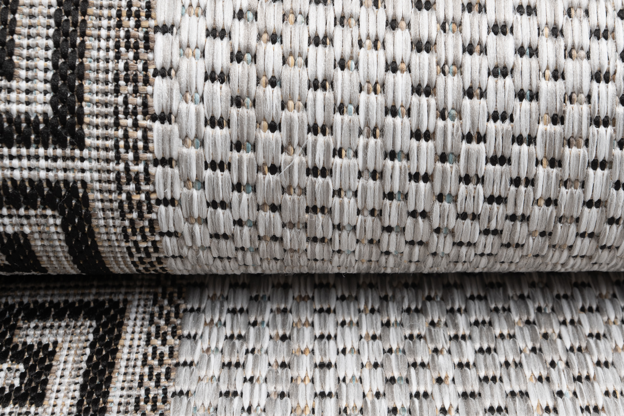 Carpet Runner Melissa Grey Black Zigzag Indoor Outdoor