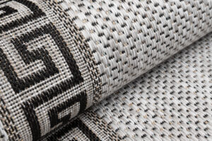 Carpet Runner Melissa Grey Black Zigzag Indoor Outdoor