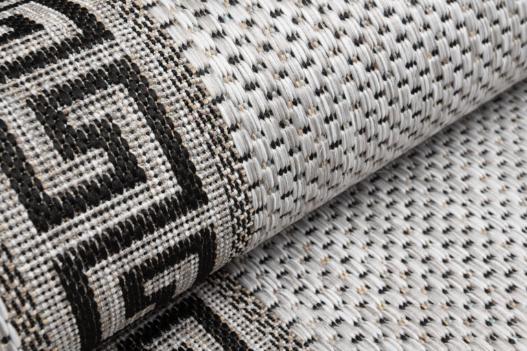 Carpet Runner Melissa Grey Black Zigzag Indoor Outdoor