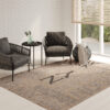 Area Rug Melissa Brown Black Cities Indoor Outdoor