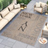 Area Rug Melissa Brown Black Cities Indoor Outdoor