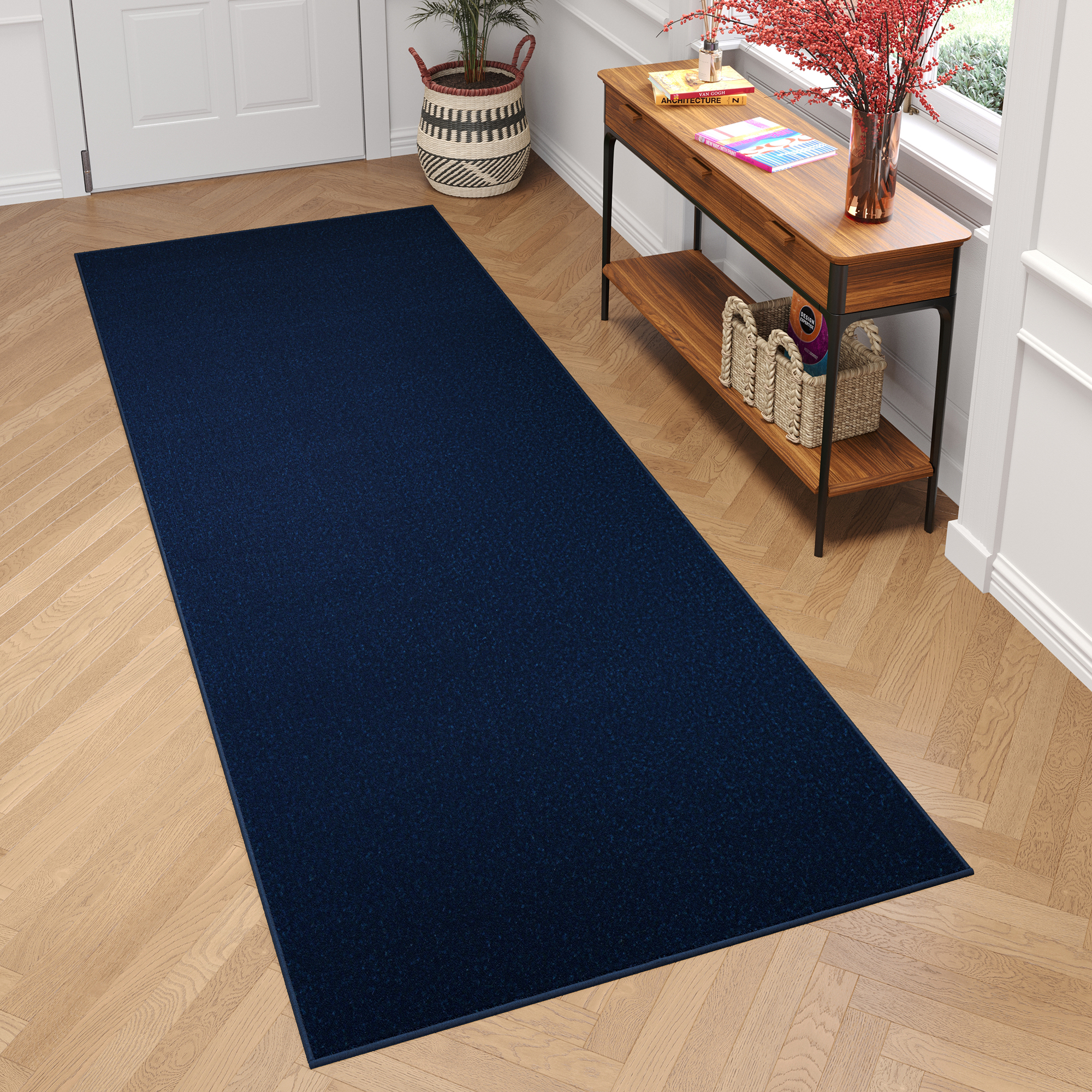 Carpet Runner Mono Indoor Outdoor Navy