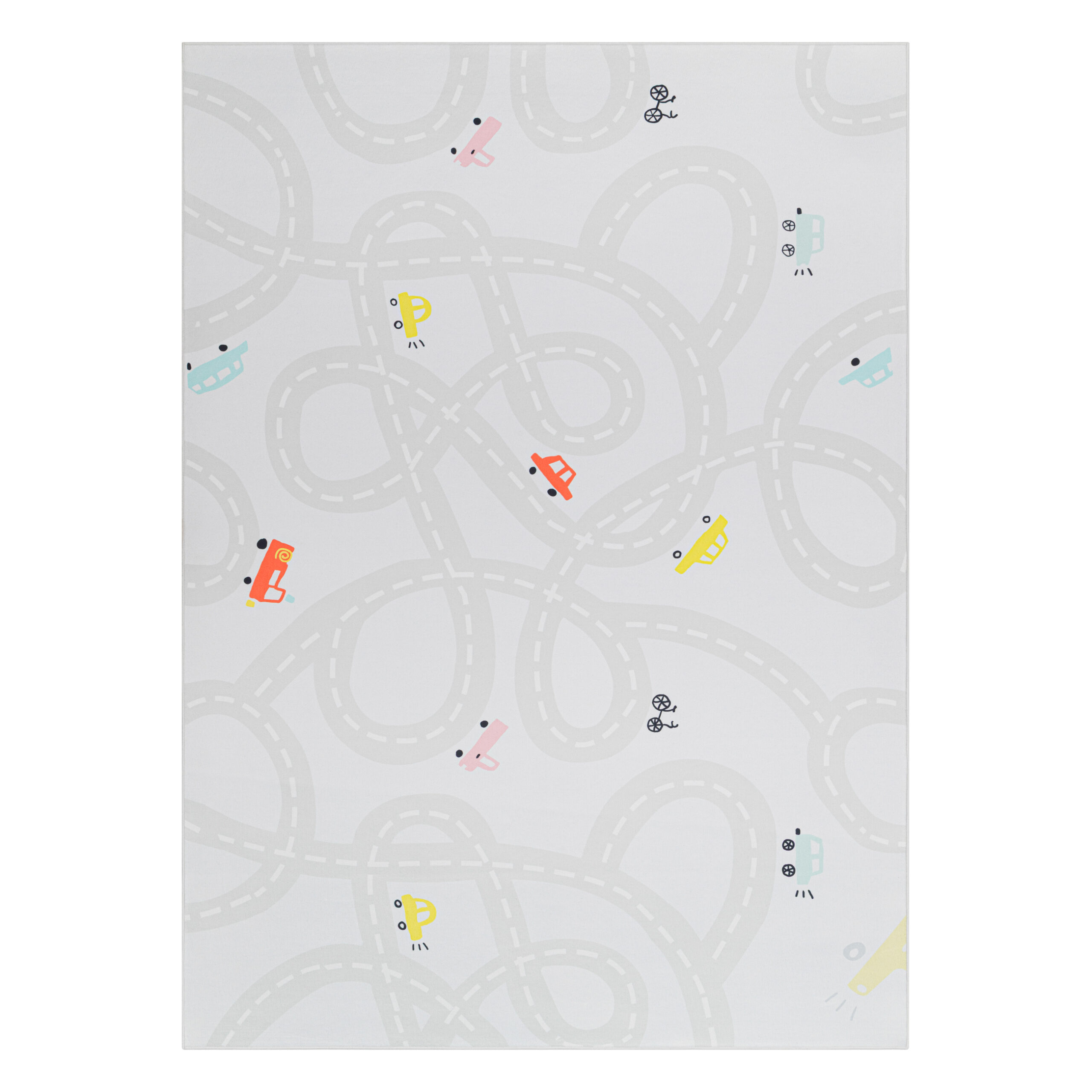 Children’s Rug Snooki Pastel Roads Beige Non-Slip