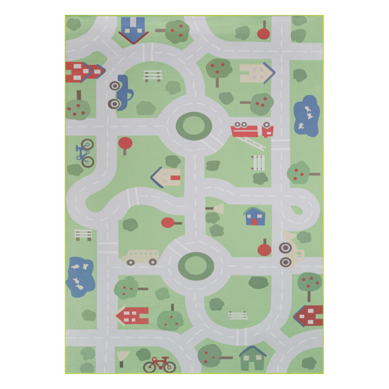 Children’s Rug Snooki City Green Non-Slip