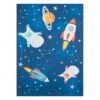 Children’s Rug Snooki Rockets Navy Blue Non-Slip