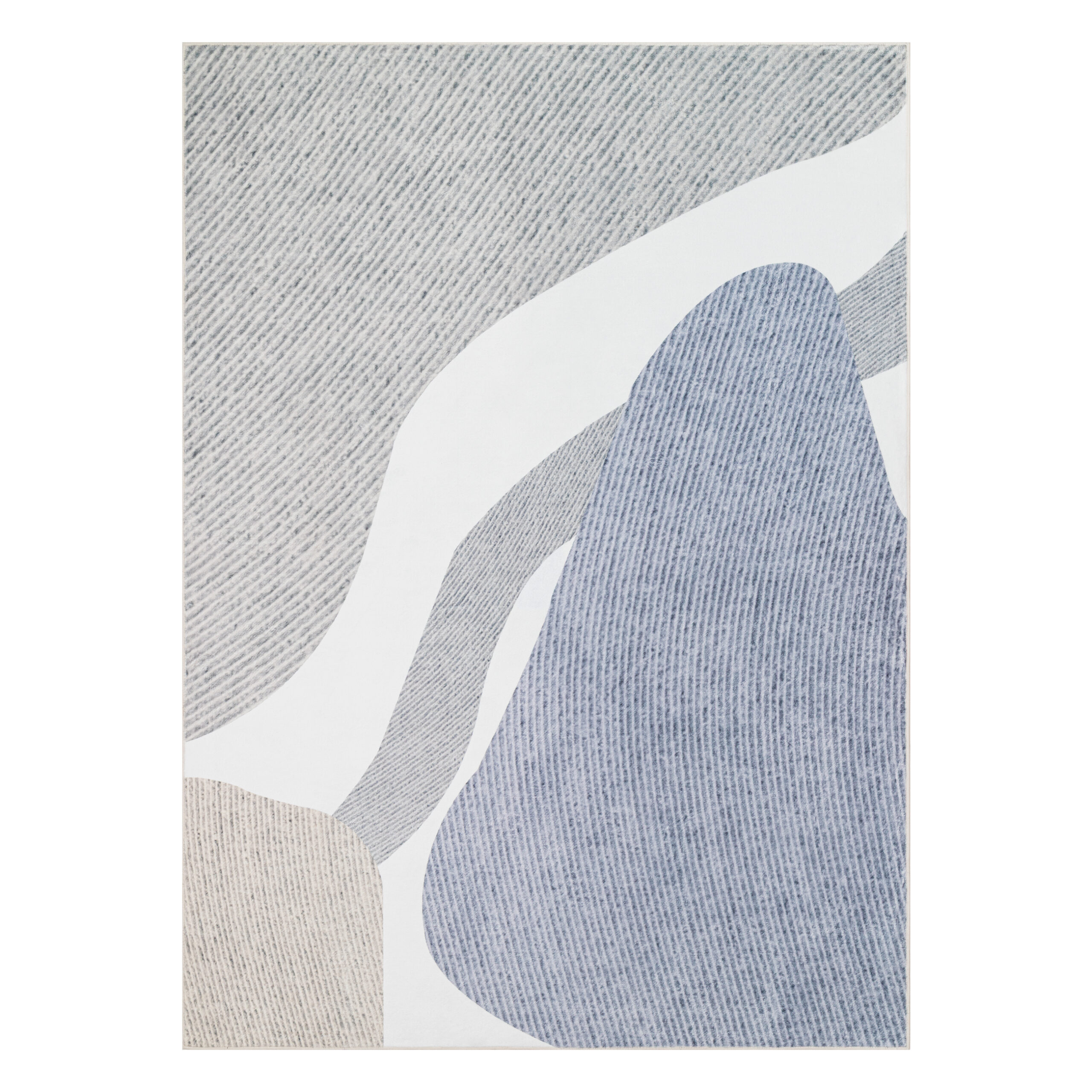 Area Rug Wisp Grey Blue Abstract