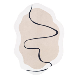 Area Rug Wisp With Irregular Shape Beige
