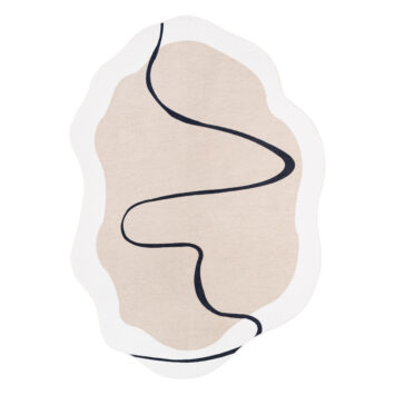 Area Rug Wisp With Irregular Shape Beige