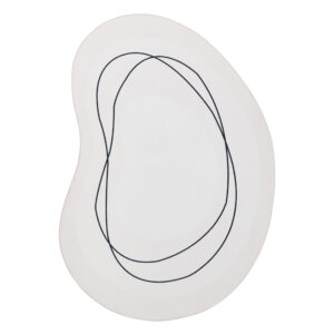 Area Rug Wisp With Irregular Shape White Lines